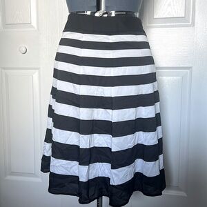 White House Black Market A-line striped skirt